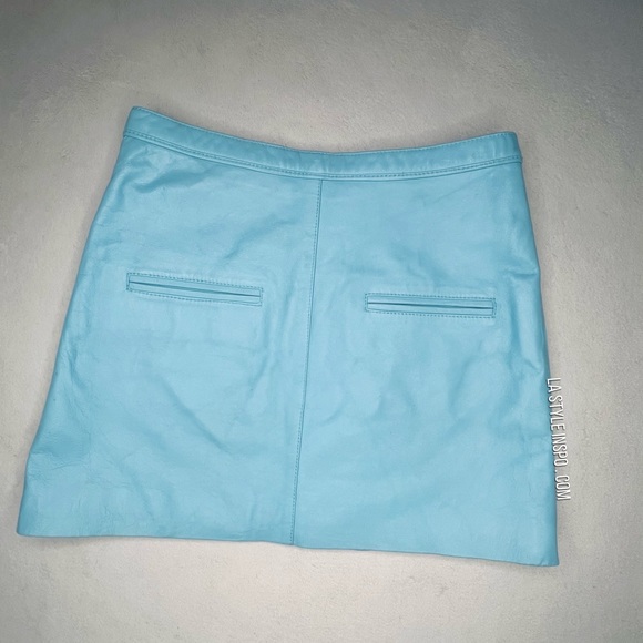 Missy Skins Lambskin Skirt Blue - Picture 5 of 6